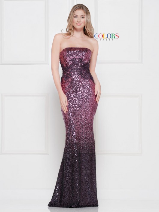 Berry Sequin Prom Dress