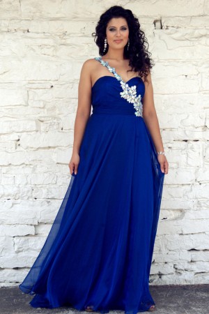 Angela and Alison 21090W One Shoulder Plus Size Dress
