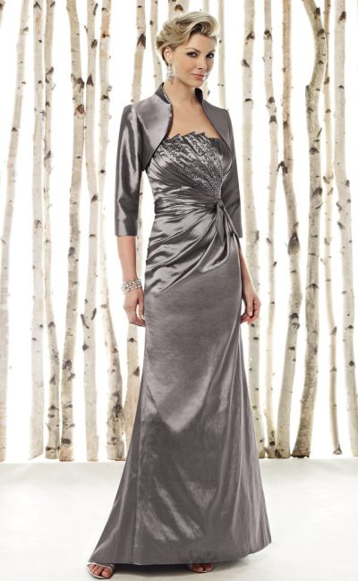 Cameron Blake Mother of the Bride Dress with Pleated Bodice 211607 ...