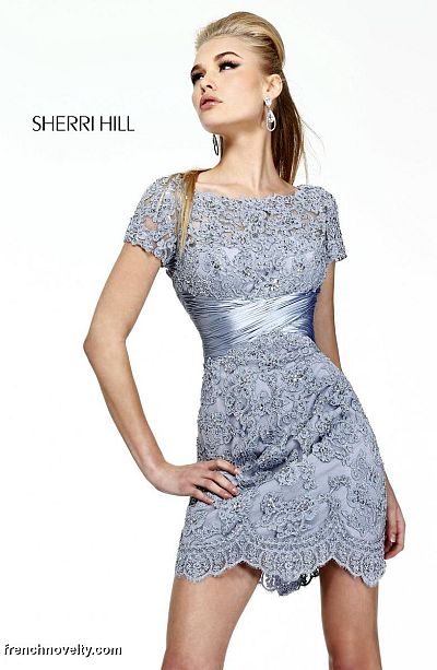 short lace cocktail dresses with sleevesphoto