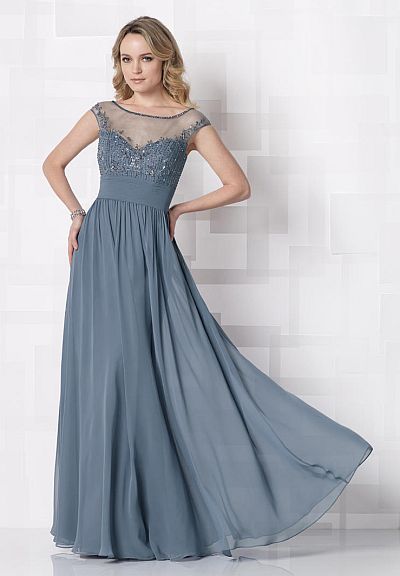 cap sleeve evening dress