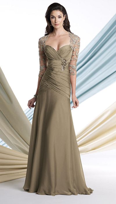 Montage 213965 Lace Sleeve Mothers Wedding Dress: French Novelty