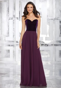 Stretch Velvet Bridesmaid Dresses