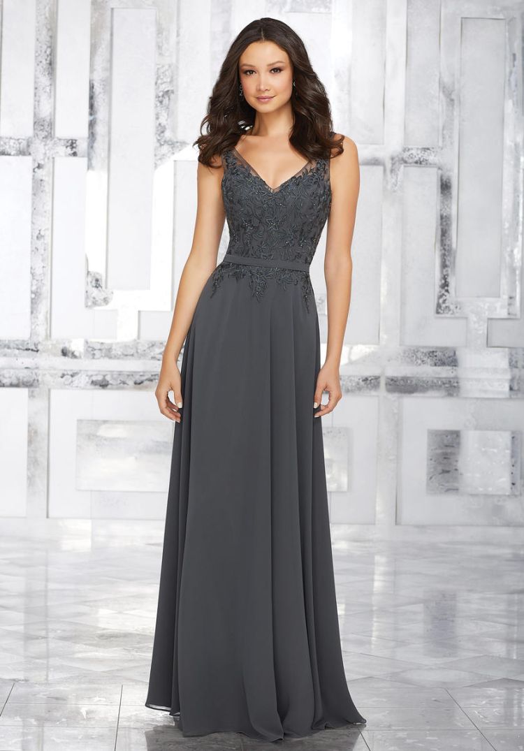 French Novelty: Morilee 21544 Beaded and Embroidered Bridesmaid Dress