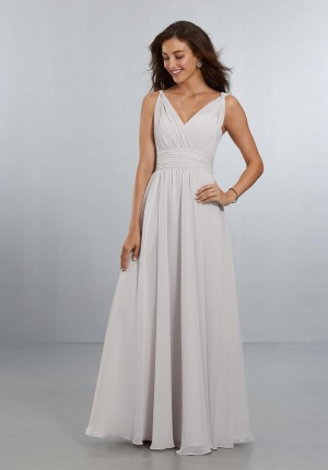 Morilee 21553 Draped Chiffon Bridesmaid Dress