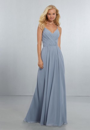 Size 8 Dove Morilee 21556 Draped Flowing Bridesmaid Dress
