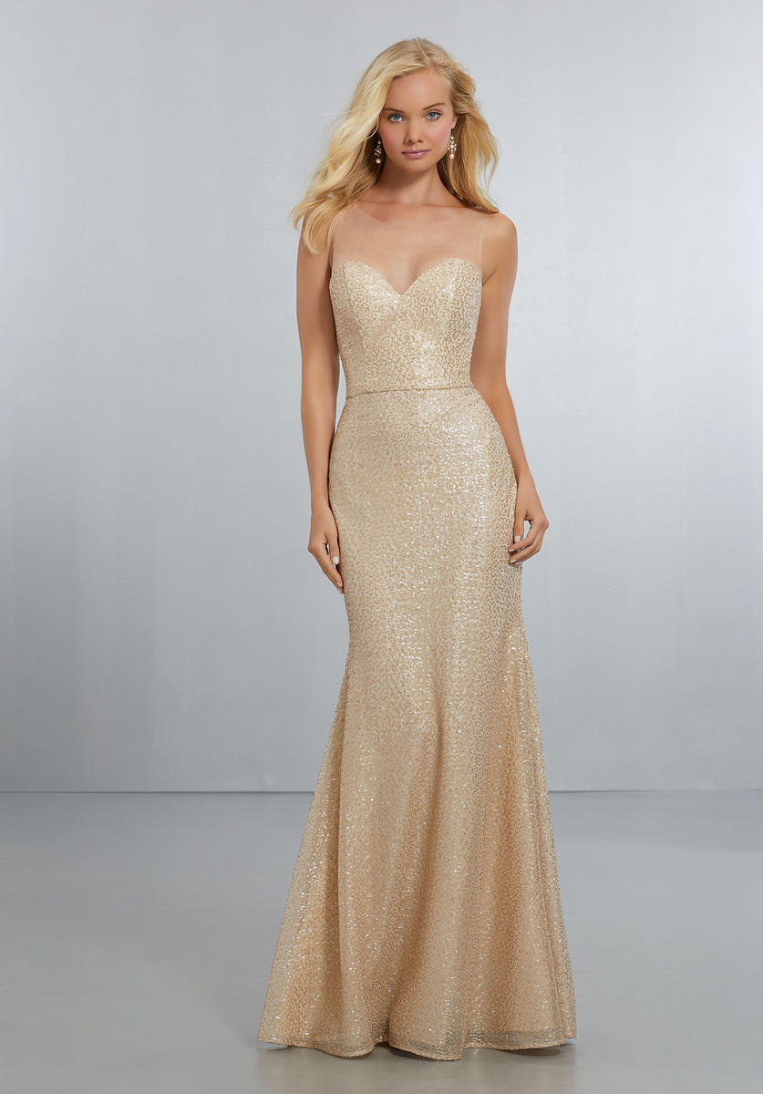 mori lee sequin bridesmaid dress