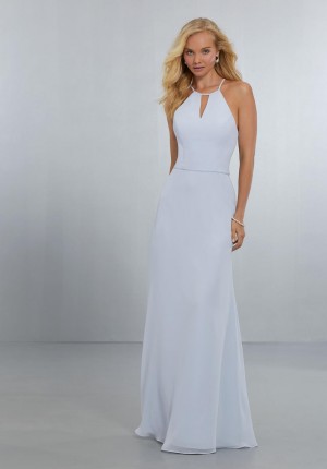 Size 8 Dove Morilee 21563 Strappy Back Bridesmaid Dress