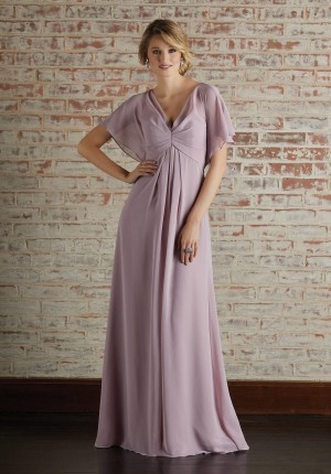 Morilee 21594 Draped Sleeve Bridesmaid Dress