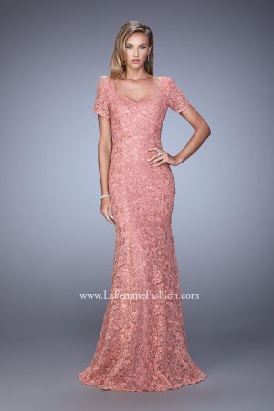 La Femme Evening 21657 Lace Formal Dress