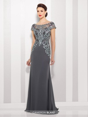 Cameron Blake 216691 V Back Mothers Gown with Train