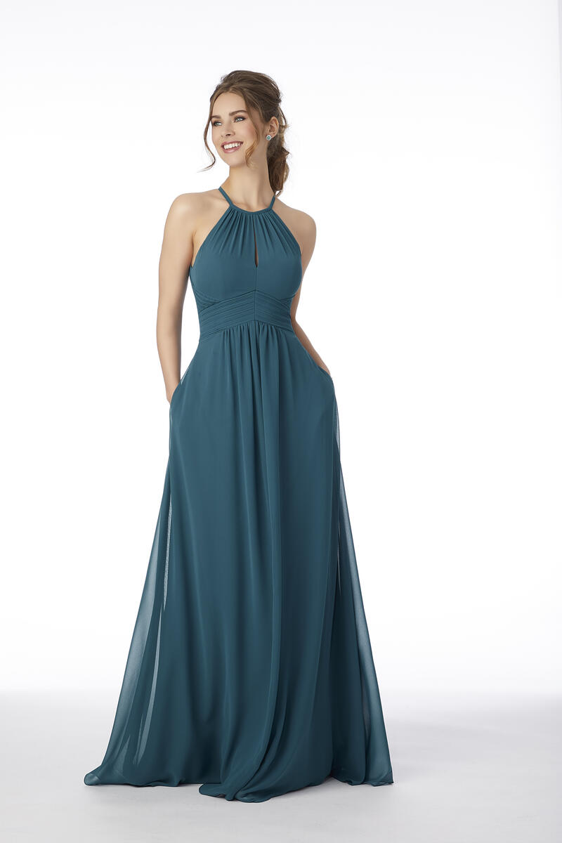 French Novelty: Morilee 21695 High Neck Bridesmaid Dress