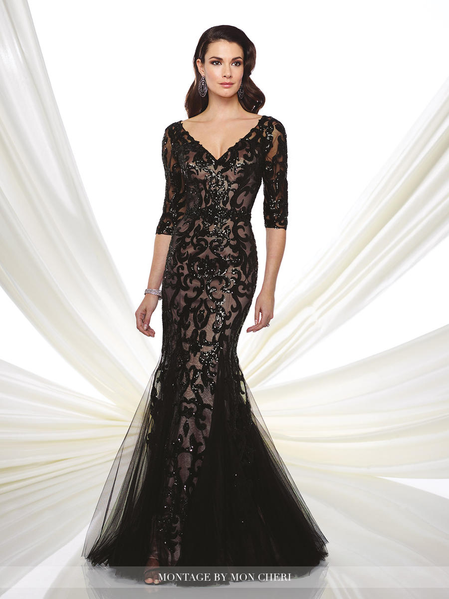 French Novelty: Montage 216971 Sequin Mother of the Bride Dress