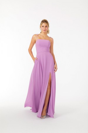 Size 8 Primrose Morilee 21705 High Slit Bridesmaid Gown