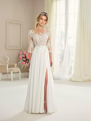 Size 16 Diamond White Enchanting by Mon Cheri 217108 Informal Lace Wedding Dress