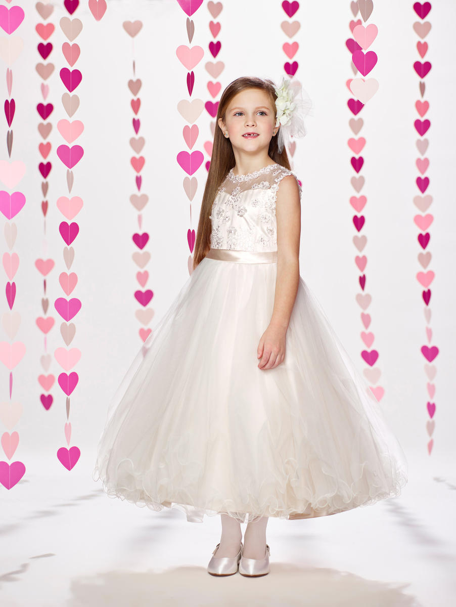 French Novelty Joan Calabrese by Mon Cheri 217372 Adorable Flower Girl Dress