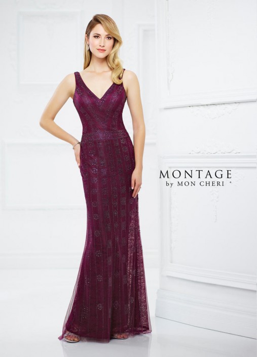 aubergine evening gowns