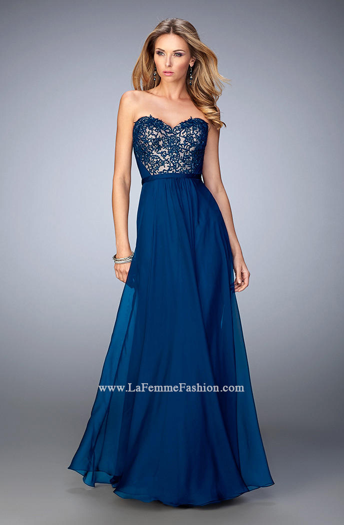 la femme chiffon ball gown