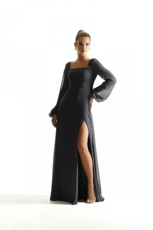 Morilee 21845 Long Sleeve Square Neck Bridesmaid Dress