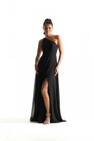 Morilee 21851 One Shoulder Cowl Back Bridesmaid Dress