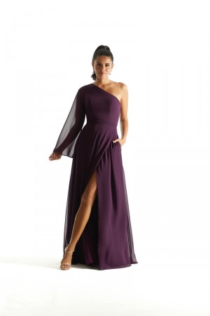 Morilee 21854 Flowing One Long Sleeve Bridesmaid Dress