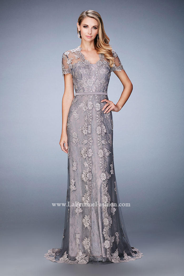La Femme 21897 Lace Mother of the Bride Dress: French Novelty