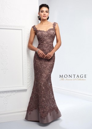 Ivonne D 218D23 Metallic Lace Mother of the Bride Dress