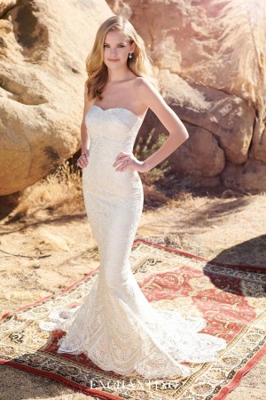 Mon Cheri Enchanting 220105 Lace Mermaid Wedding Gown