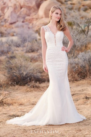 Enchanting by Mon Cheri 220107 Schiffli Lace Wedding Gown