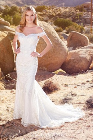 Enchanting by Mon Cheri 220108 Off Shoulder Lace Wedding Gown