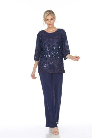 Soulmates 2203 Soutache Lace Mother of Bride Pantsuit