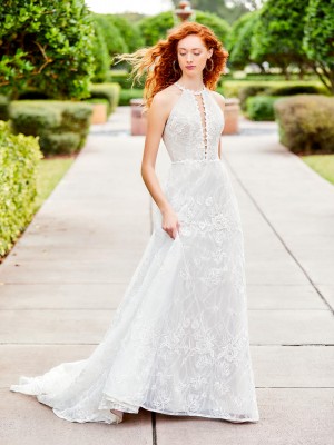 Christina Wu 22084 Lace High Neck Casual Bridal Gown