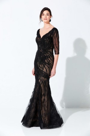Ivonne D 220D36 Mothers Gown with Removable Sleeves