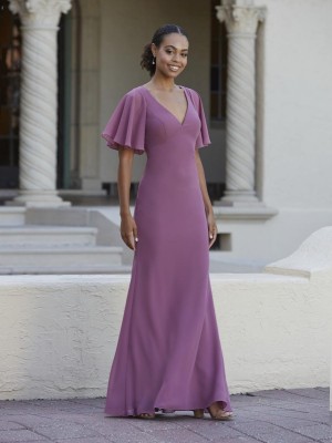 Christina Wu Celebration 22146 Flutter Sleeve Bridesmaid Dress