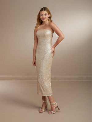 Christina Wu Celebration 22167 Sequin Midi Bridesmaid Dress