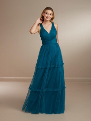Christina Wu Celebration 22170 Boho Tulle Bridesmaid Dress