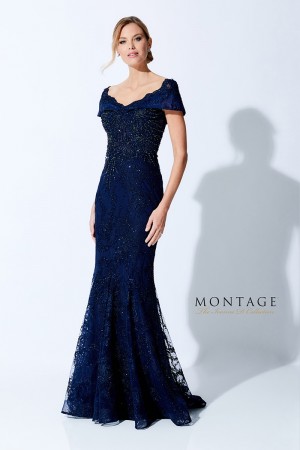 Ivonne D for Mon Cheri 221D42 Short Sleeve Gown