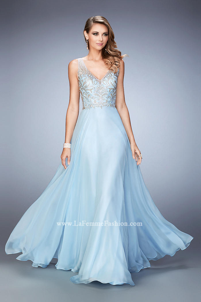 la femme chiffon ball gown