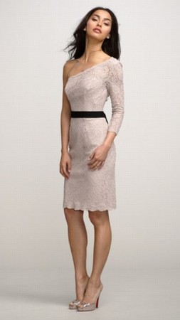 Watters 2250 Gardenia One Shoulder Lace Bridesmaid Dress