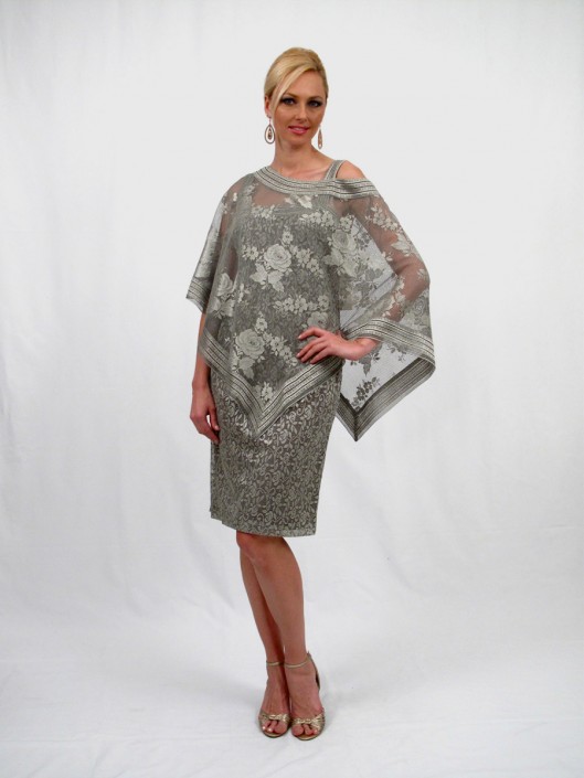 Damianou 2272 Two Piece Mother Of The Bride Dress With Poncho Damianou 2272 Two Piece Mother Of The Bride Dress With Poncho