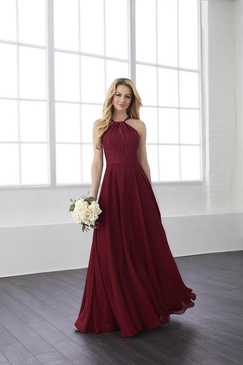 Christina Wu 22820 Bridesmaid Dress With X Back Lace Top French Novelty