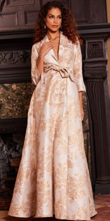 Jovani 23178 Floral Tie Front A-Line Gown