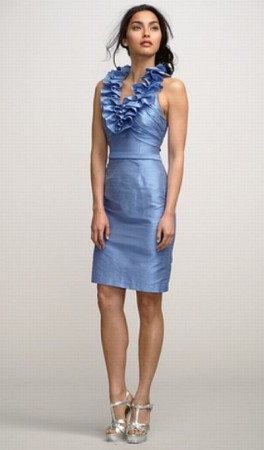 Watters 2412 Dahlia Ruffle Halter Bridesmaid Dress