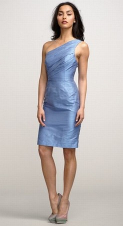 Watters 2414 Freesia One Shoulder Dupioni Silk Bridesmaid Dress