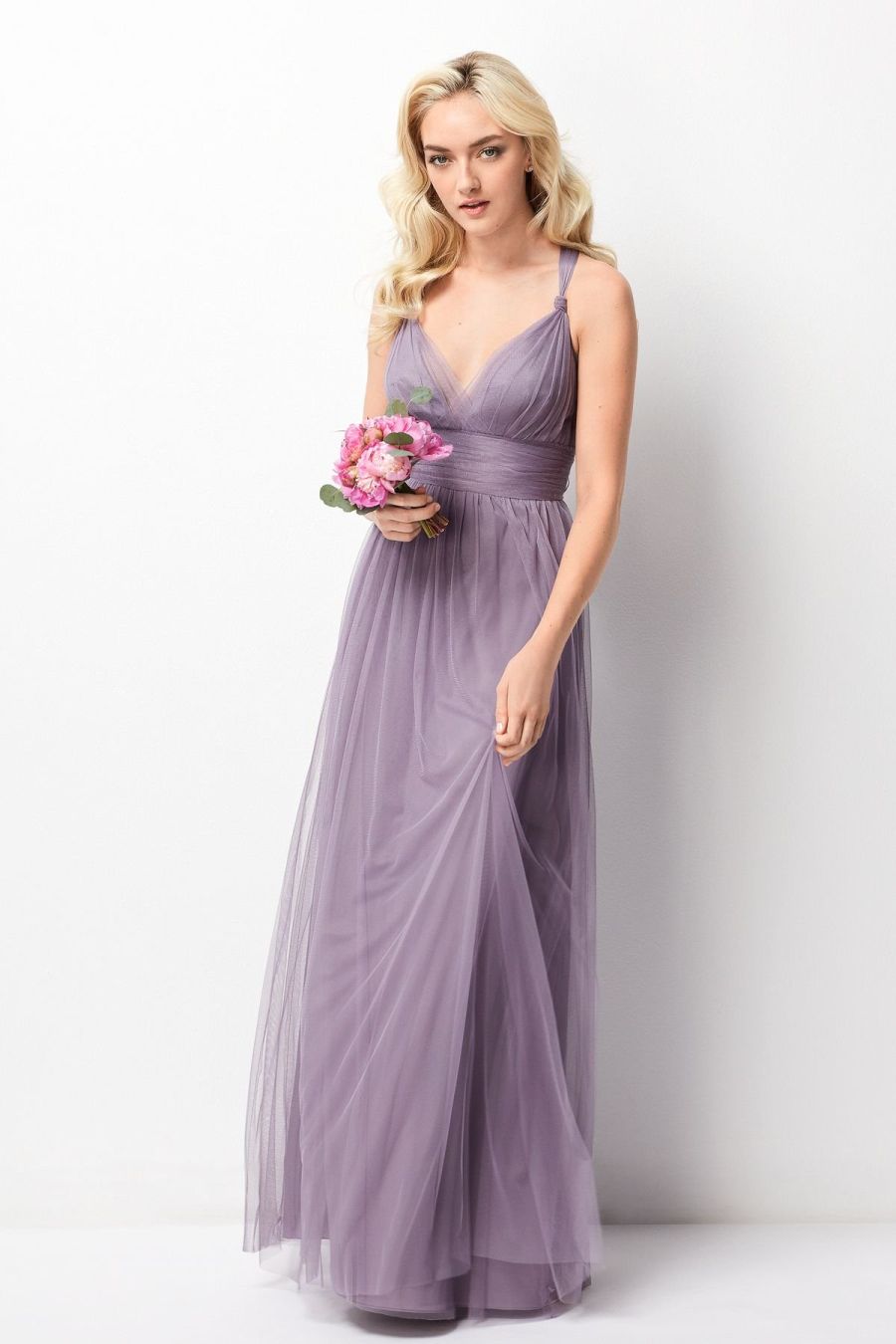 heather purple bridesmaid dresses