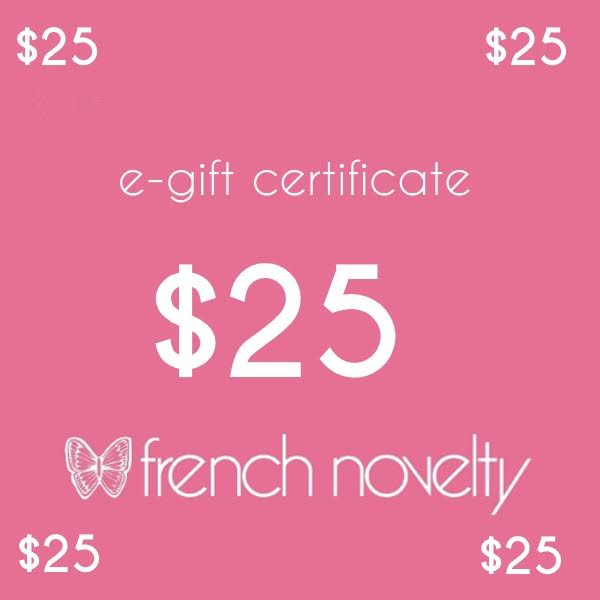 e gift certificate 25 french novelty