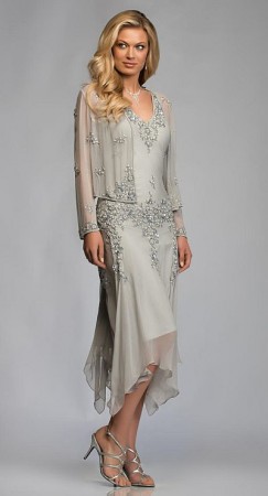 Scala 25360 Tea Length Mother of the Bride Dress