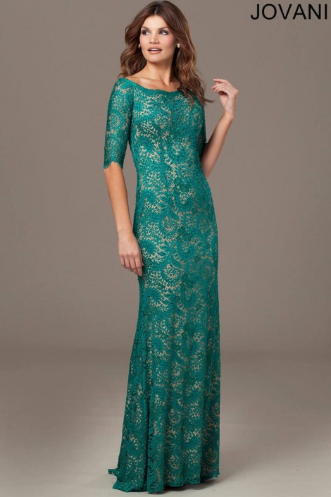 elbow sleeve formal dress