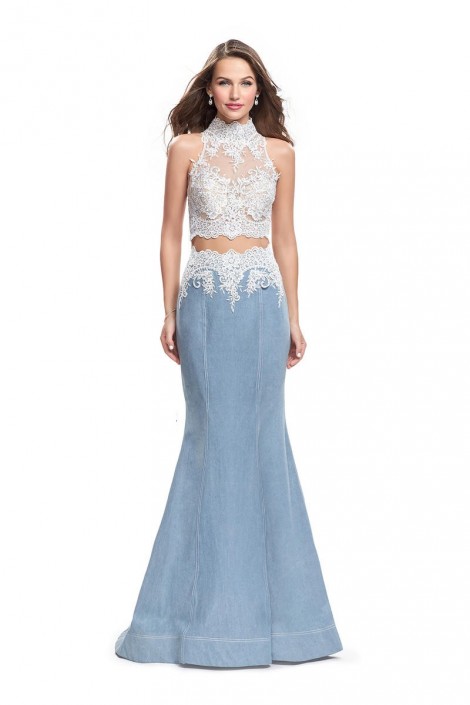 denim mermaid dress