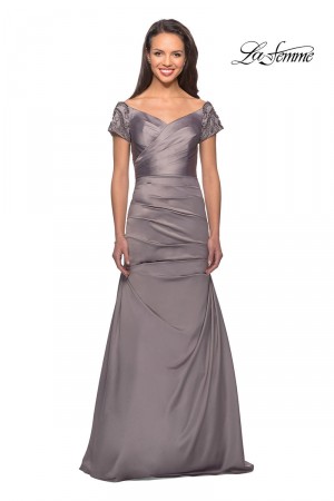 La Femme 25996 Ruched Mother of the Bride Dress